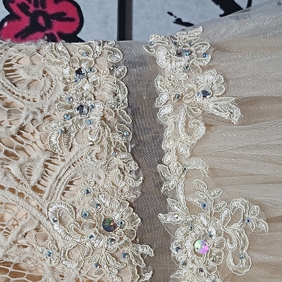 Coya Collection Jeweled Elegant Mini Dress Size Small - Picture 5 of 11